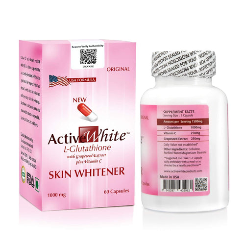 Active White L-Glutathione 1000mg Skin Whitening Capsules
